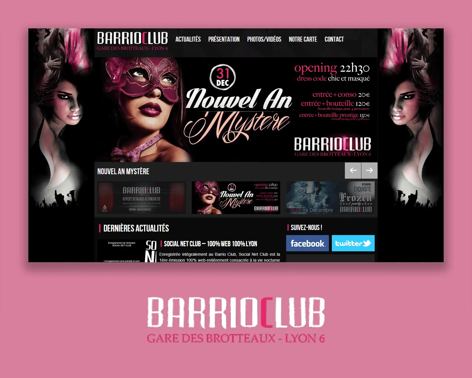 Site vitrine Barrio Club latino chic Lyon
