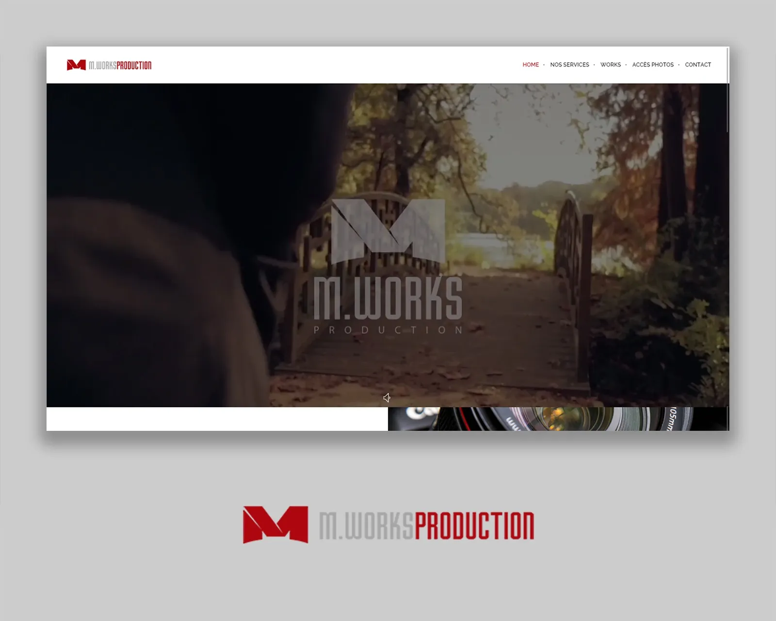 Site vitrine M WORKS Production équipe de production vidéo